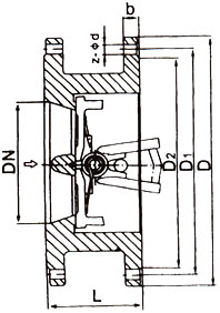 H46雙瓣止回閥 H46雙瓣止回閥